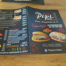Pipipont Makó, Makó - Étlap/itallap