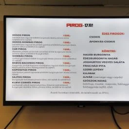 Pirog-Da - Gubacsi út Budapest - Étlap/itallap