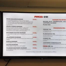 Pirog-Da - Gubacsi út Budapest - Étlap/itallap