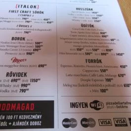 Pizza Dellarosso Budapest - Étlap/itallap