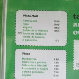 Pizza Foriù Budapest - Étlap/itallap