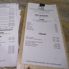 Pizza, Kávé, Világbéke, Miskolc - Étlap/itallap
