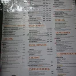 Pizza EATaliano Étterem - Andrássy út Budapest - Étlap/itallap