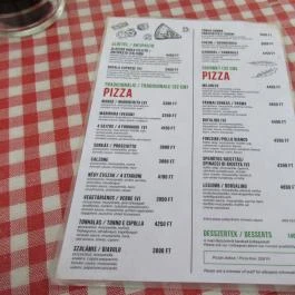 Pizza Puzzle Budapest - Étlap/itallap