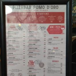 Pizzabar Pomodoro Budapest - Étlap/itallap