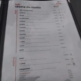 Pizzalab Tata Tata - Étlap/itallap