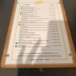 Pizzi Móricz, Budapest - Étlap/itallap