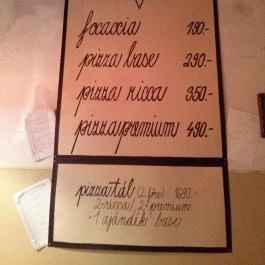 Pizzica Budapest - Étlap/itallap
