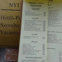 Platán Restaurant & Café, Tata - Étlap/itallap