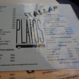 Platós Bár Budapest - Étlap/itallap