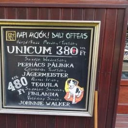 Pointer Pub - Margit körút Budapest - Étlap/itallap