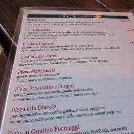 Pointer Pub - Margit körút Budapest - Étlap/itallap