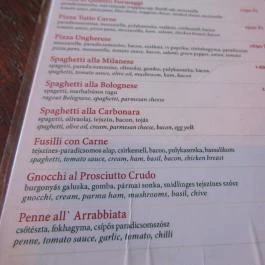 Pointer Pub - Margit körút Budapest - Étlap/itallap