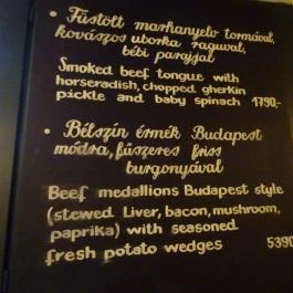Pörc & Prézli Étterem Budapest - Étlap/itallap