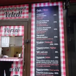 Pöriző Budapest - Étlap/itallap