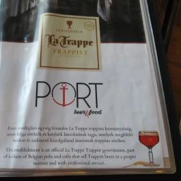PORT Beer & Food Budapest - Étlap/itallap