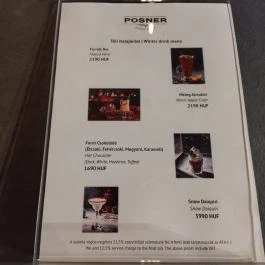 Posner Bistro & Bar Budapest - Étlap/itallap