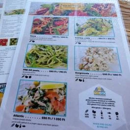 Pre-Go Budapest - Étlap/itallap