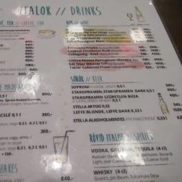 Premier Kultcafé Budapest - Étlap/itallap