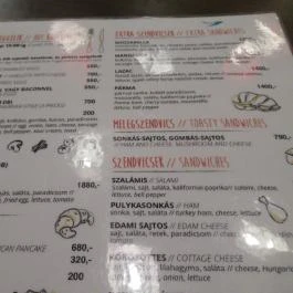 Premier Kultcafé Budapest - Étlap/itallap