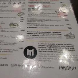 Premier Kultcafé Budapest - Étlap/itallap