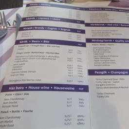 Prémium Hotel Panoráma kávézója Siófok - Étlap/itallap