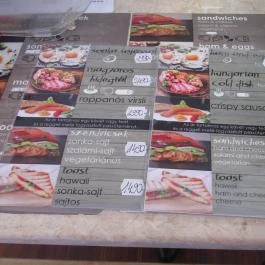 Príma Kávézó Budapest - Étlap/itallap