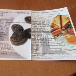 Príma Kávézó Budapest - Étlap/itallap