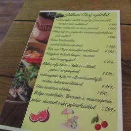 Promontor Kertvendéglő Budapest - Étlap/itallap