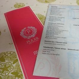 Púder Bárszínház Budapest - Étlap/itallap