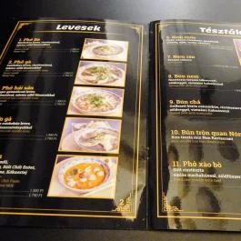 Quán Nón Vietnámi Étterem - Erzsébet tér Budapest - Étlap/itallap