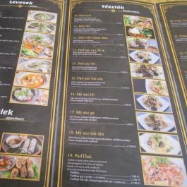 Quán Nón Luxury Budapest - Étlap/itallap