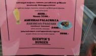 Quentin's Burger Budapest - Étlap/itallap