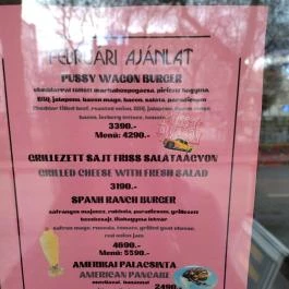 Quentin's Burger Budapest - Étlap/itallap