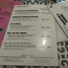 Quentin's Burger Budapest - Étlap/itallap