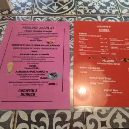 Quentin's Burger Budapest - Étlap/itallap