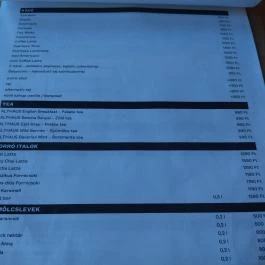 Rajkai Espresso Budapest - Étlap/itallap