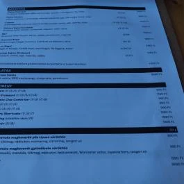 Rajkai Espresso Budapest - Étlap/itallap