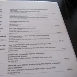 Rajkot Palace Budapest - Étlap/itallap