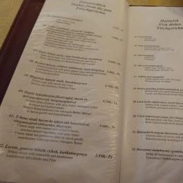 Rákóczi Pince Étterem, Miskolc - Étlap/itallap