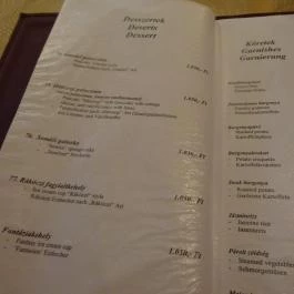 Rákóczi Pince Étterem, Miskolc - Étlap/itallap