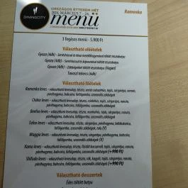 Ramenka, Budapest - Étlap/itallap