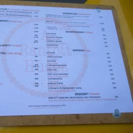 A Rántott Húsos Budapest - Étlap/itallap