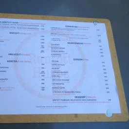 A Rántott Húsos Budapest - Étlap/itallap