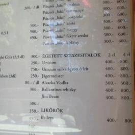 Regélő Borház Csárda, Gyöngyös - Étlap/itallap