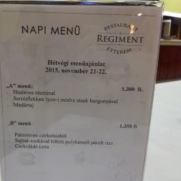 Regiment Étterem & Kávézó Budapest - Egyéb