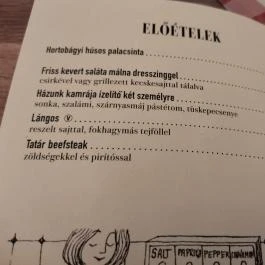 Retek Bisztró Budapest - Étlap/itallap
