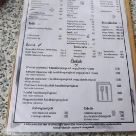 Utasellátó Kávéház & Bisztró Budapest - Étlap/itallap