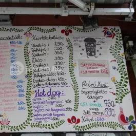 Retró Büfé Lángos-Palacsintázó - Bajcsy- Zsilinszky út, Budapest - Étlap/itallap