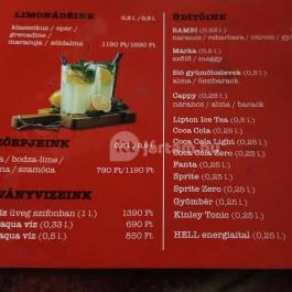 Retro Múzeum Bisztró Budapest - Étlap/itallap